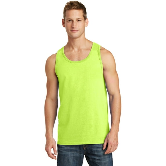 Port Company PC54TT Core Cotton Tank Top, Neon Yellow, 2XL