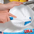 thumbnail image 4 of LOLA Pro Dish Brush w/ Comfort Non-Slip Rubber Handle, Built-in Food Scraper - 2 CT, 4 of 5