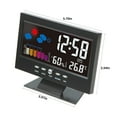 thumbnail image 3 of Rirozkan Weather Projection Clock, Color Display Temperature Humidity Monitor, Sound Activated LCD Color Screen Backlit Alarm Clock for Bedroom Office Home Decor, 3 of 7