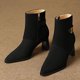 thumbnail image 5 of NECHOLOGY Botas Mujer Adulto Femenino Zapatos Botines de mujer Mujeres Damas Vintage Tobillo Punta estrecha Casual Solo Zapatos Botas (Black, 7.50), 5 of 7