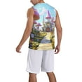 thumbnail image 2 of Sikiie Dreamy Mushroom House Basketball Jersey Reversible Men's Mesh Athletic Sports Shirts Training Practice S-4XLLarge, 2 of 6
