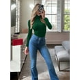 thumbnail image 4 of MOYIKO Mock Turtleneck for Women Long Sleeve Fitted Shirts Tight Tops Tees, 4 of 8