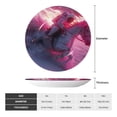 thumbnail image 2 of Salouo Astronaut Riding Fiery Horse Pattern Bone China Decorative Plate,Holiday Decor Decorative Ceramic Plates with Stand Elegant Home DéCor for Hallway/Living Room/Bedroom-8in, 2 of 6