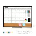 thumbnail image 6 of Comix Cork Dry Erase Calendar Board 36"x24" Magnetic Combination Whiteboard Combo for Wall with Markers, Eraser, Magnets, School Home Office, 6 of 8