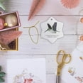 thumbnail image 6 of 3drose, Red Throated Hummingbird Female, 3 inch Snowflake Porcelain Ornament, 6 of 7
