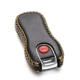 thumbnail image 4 of Vitodeco Genuine Leather Smart Key Fob Case Cover Protector with Leather Key Strap Compatible for 2020 - 2025 Porsche Cayenne, Macan, Panamera, 718, 911 (3-Button, Black), 4 of 6