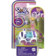 Polly Pocket Micro Doll with Panda-Themed Die-cast Car and Mini Pet, Travel Toys
