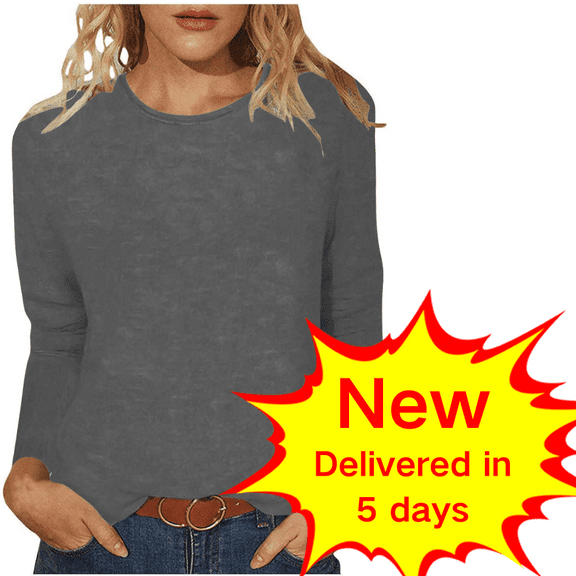 Pohista Women Pullover Tops Womens Shirts Trendy Women's Blouses Plus Size Long Sleeve Womens Tops Loose Fit Get it Fast