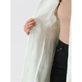 thumbnail image 5 of DARING DIVA Women's Peter Pan Collar Single Breasted Long Pea Coat Cream White XS, 5 of 6