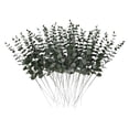 thumbnail image 2 of 36 Piezas de Tallos Eucalipto Hojas Artificiales Ramas Toque Verde Gris Verdadero, 2 of 5