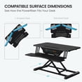 thumbnail image 3 of VersaDesk PowerRiser Electric Height Adjustable Standing Desk Riser, MDF & Steel, Keyboard Tray, Sit-to-Stand, Dual Monitor Support, | Black, ( 32 ), 3 of 9