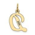 thumbnail image 5 of Diamond2Deal 10K Yellow Gold Medium Script Letter D Initial Charm Pendant for Women (L- 0.64 inch, W- 0.53 inch), 5 of 6