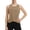 Khaki, variant on Women's Short Sleeved Top, Sleeveless Yoga Cover, Sports T-Shirt, Short Casual Fitness Design