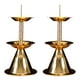 thumbnail image 3 of Candelabro de Metal de 2 uds, portavelas budistas, soporte para velas, lámpara de ghee, soporte para lámpara de para repisa, cena, granja, 3 of 9