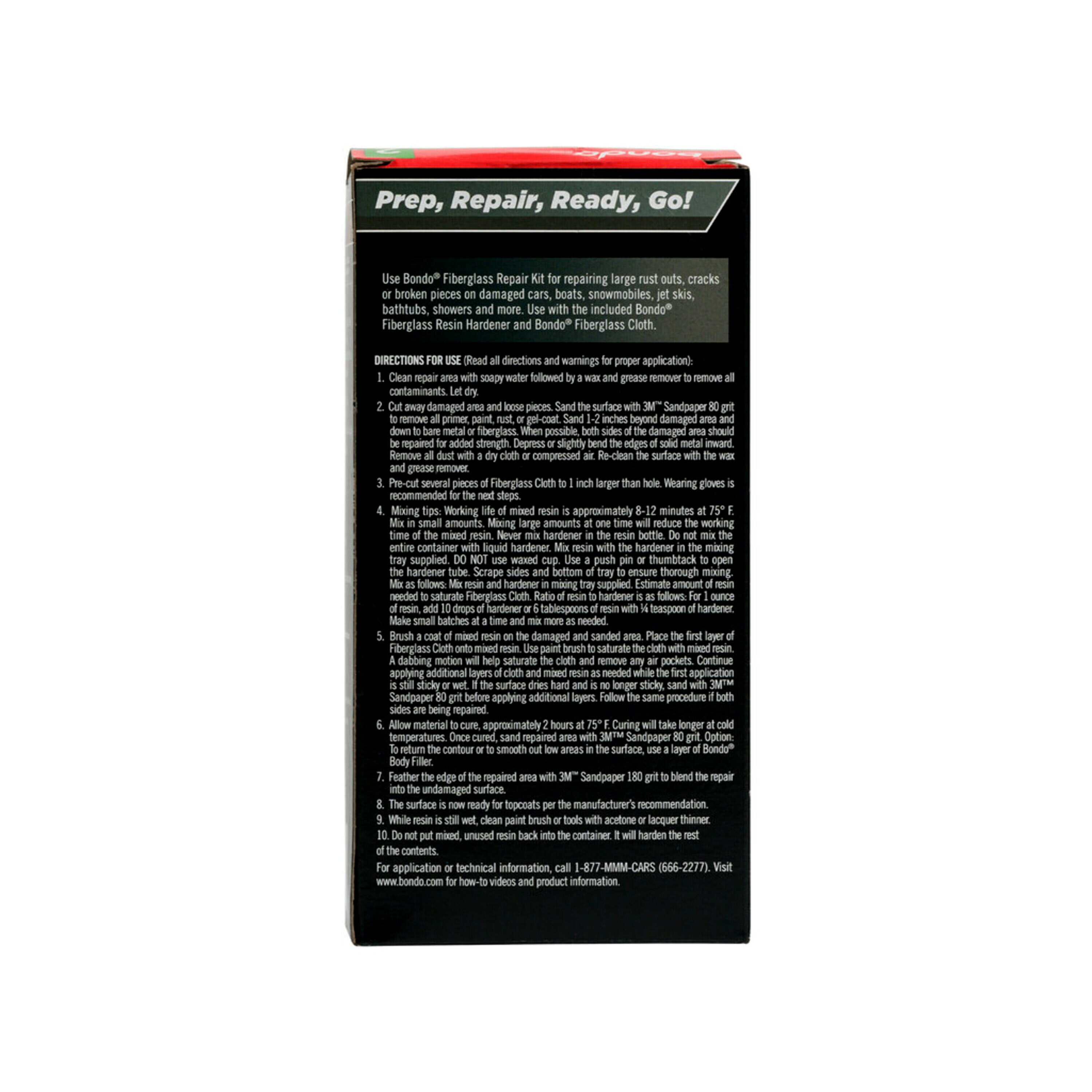 Bondo® Fiberglass Resin Repair Kit, 00420, 0.45 Pint, 4 per case