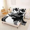 thumbnail image 2 of Erosebridal Neutral Art Queen Sheet Sets,Modern Stripe Aesthetic Bed Set For Teens 4 Pieces, 2 of 6