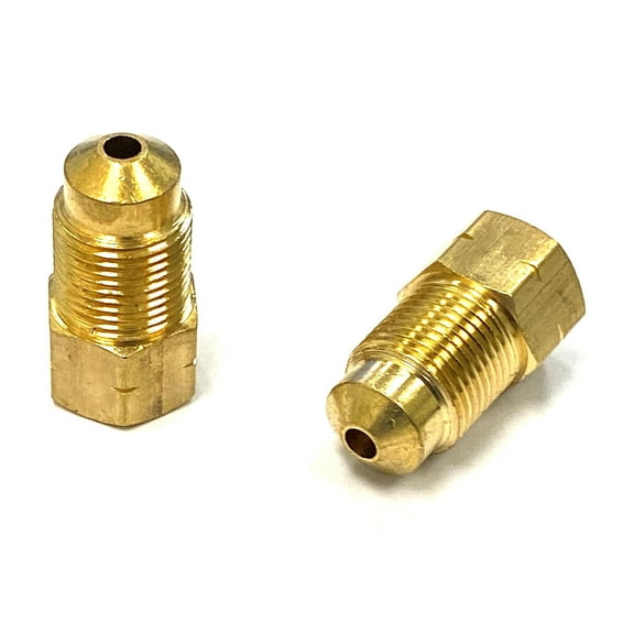 The Stop Shop Metric Brake Line Adaptor for 3/16" Tube, (Female) Inverted Flare, 3/8-24 to (Male) ISO/Bubble Flare, Metric 12mm x 1 (Pack of 2)