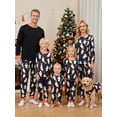 thumbnail image 2 of RUINIXCW Halloween Family Pajamas Matching Set Long Sleeve O Neck Tops Ghost Print Pants Sleepwear, 2 of 6