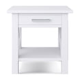 thumbnail image 4 of WyndenHall  Waterloo SOLID WOOD 21 inch Wide Square Contemporary End Side Table - 21 inch Wide White Painted,Lacquer Transitional,Modern &, 4 of 5