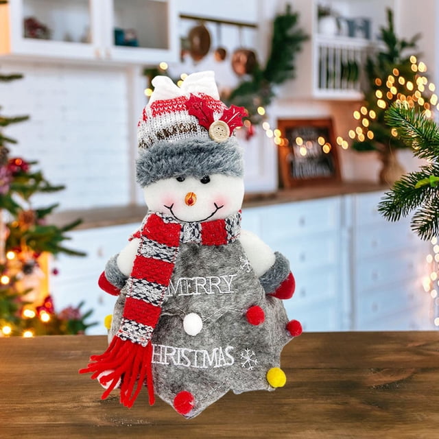 Bolsa de regalo de tela, Adornos navideños, Accesorio de bolsa de almacenamiento de dulces, Bolsa de muñecas 3D, Bolsa de dulces de Navidad para favor Yotijar bolsas