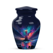 Lighthouse Urn For Mom And Dad, Cremation Urn For Human Ashes Keepsake Dad, Purple Mini Urns For Ashes Small, Blue Tiny Urns For Small 3 Inch Keepsake