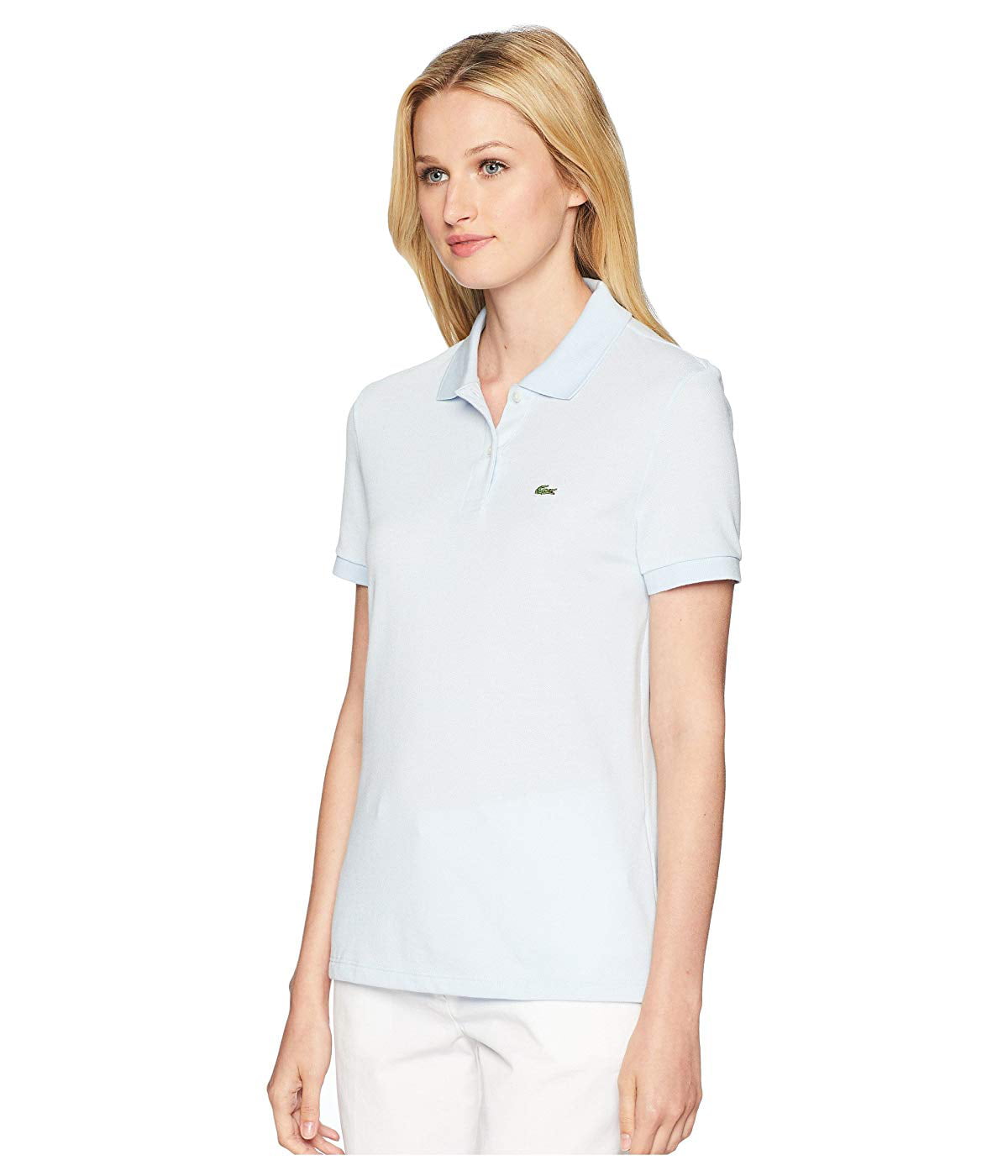 Siden enkelt gang Uhøfligt Lacoste Womens Classic Fit Short Sleeve Soft Cotton Petit Piqué Polo Polo  Shirt, Rill Light Blue, 14 - Walmart.com