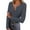 Dark Gray, variant on Posijego Ribbed Long Sleeve Shirts for Women Button down Crew Neck Slim Going out Tops Basic Tee Shirts Womens Clothes