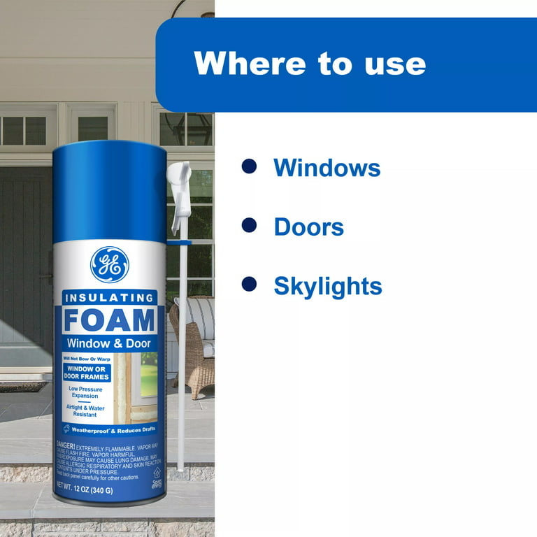 4 Cans 16 Oz. Window and Door Insulating Spray Foam Sealant with