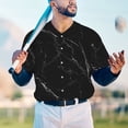 thumbnail image 4 of Fotbe Black Marble Texture Abstract Baseball Jersey Shirt for Men and Women, Casual Short Sleeves Button Down T-Shirt-X-Large, 4 of 9