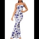 thumbnail image 2 of Vestido Maxi Bohemio de Verano para Mujer, con Estampado Floral, Tirantes Finos, Sin Mangas y Ajustado Grandes Flores Azules L, 2 of 8