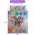 thumbnail image 5 of Peace Love Pride French Bulldog with Rainbow Sunglasses LGBT LGBTQ+ Quilt Bedding Set Dog Lover Gifts 1 Blanket Bed Cover 2 Pillowcases - 01004, 5 of 5