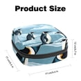 thumbnail image 2 of Penguin Mini Makeup Bag Period Pouch Small Toiletry Bag for Men Travel Makeup Travel Bag Pouch - Velvet, Sponge, and Oxford Cloth Material - 4.7x6.6x6.6 in, 2 of 6