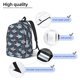 thumbnail image 3 of Disketp Shark Wearing Swim Ring Mochila de Lona Estampada, Mochila Escolar de Viaje Ligera para Estudiantes y Portátil-Small, 3 of 5
