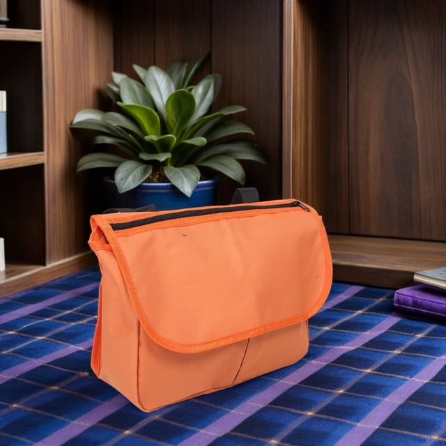 CIMAXIC Wheelchair Storage Side Bag Orange High Visibility Organizer for Travel and Daily Activities