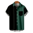thumbnail image 5 of Aloohaidyvio hawaiian shirts for men 3xl,Mens Patchwork Turndown Collar Printing Short Sleeve Have Pockets Button Shirt Tops Blouse,Men's Shirts on, 5 of 6