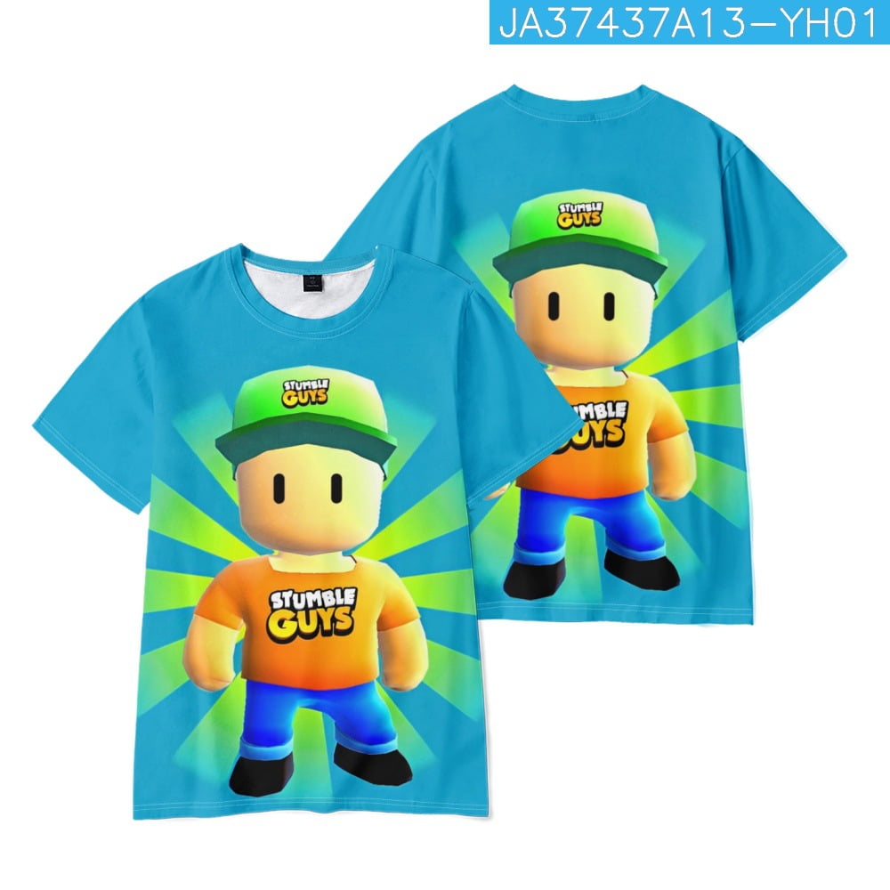 Stumble Guys 3D Kids T Shirt Meninos Meninas Harajuku 3D Camisa Dos  Desenhos Animados Camisetas Engraçadas Quarta-feira Stumble Guys 3D Roupas  Infantis