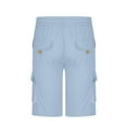 thumbnail image 7 of Elvqul Sky Blue Shorts for Men Loose Pull On Mens Shorts Print, 7 of 7