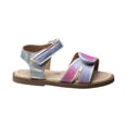 thumbnail image 2 of Petalia Double Hook And Loop Girls Open Toe Toddler Strap Sandal, Multi, 7, 2 of 5