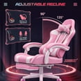 thumbnail image 4 of Achilles Hero Elite Pro Gaming Chair, Computer Chair with Footrest and Lumbar Support, Height Adjustable Gaming Chair with 360°-Swivel Seat and Headrest,  Pink, 4 of 6