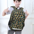 thumbnail image 6 of FORMRS Unisex School Backpack 17" Student Travel Bag with Laptop Compartment, Green Leopard Print Pattern, 6 of 7
