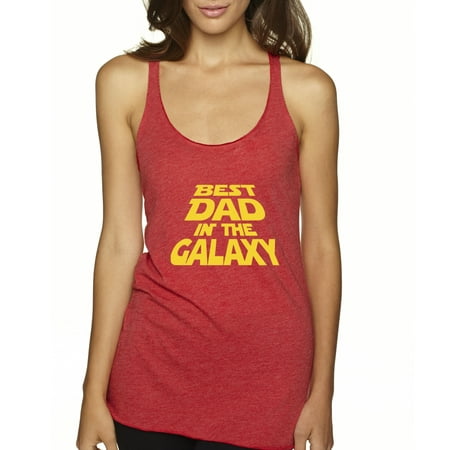 Trendy USA 715 - Women's Tank-Top Best Dad in The Galaxy Star Wars Opening Crawl XS (Best Service Galaxy Vintage)