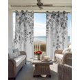 thumbnail image 4 of Eucalyptus Grey Blackout Curtains 63 Inches Long for Bedroom, Farmhouse Leaves Summer Spring Leaf Thermal Insulated Room Darkening Black Out Window Curtain Panels Grommet Drapes for Living Room, 4 of 8