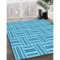 thumbnail image 2 of Ahgly Company Indoor Round Patterned DodgerBlue Area Rugs, 8' Round, 2 of 6