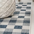 thumbnail image 2 of JONATHAN Y TUSCAN SUN 2 x 8 Runner Rug, Darcy Traditional Geometric Bold Gingham - Navy/Cream, TSN201C-28, 2 of 8