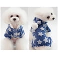 thumbnail image 2 of Farfi Star Moon Print Puppy Dog Fleece Warm Winter Coat Jumpsuit Pet Hooded Pajamas (Pink,XXL), 2 of 13
