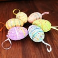 AaSFJEG Mexican Party Decorations Easter Eggs Pack 6 Striped Egg Foam