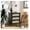 Black, variant on Sunshen Rattan Nightstand with Charging Station, Boho Nightstand with Drawers and Shelves, Wood Night Stand Bedroom, Real Rattan Bed Side Table/End Table,17.72" W*13.86" D*25.6" H