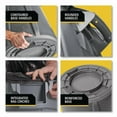 thumbnail image 3 of Vented Round Brute Container, 10 gal, Plastic, Gray | Bundle of 2, 3 of 10