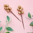 thumbnail image 3 of 10pcs Glitter Fake Artificial Gold Berries Picks Christmas Tree Decorations Foam Flower Core Wedding Garland Holiday Party Photography Props, 3 of 3