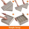 thumbnail image 2 of Lifewit Drawer Organizer for Underwear Fabric Dresser Storage Bins for Bra, 4 Packs Light Gray, 2 of 7